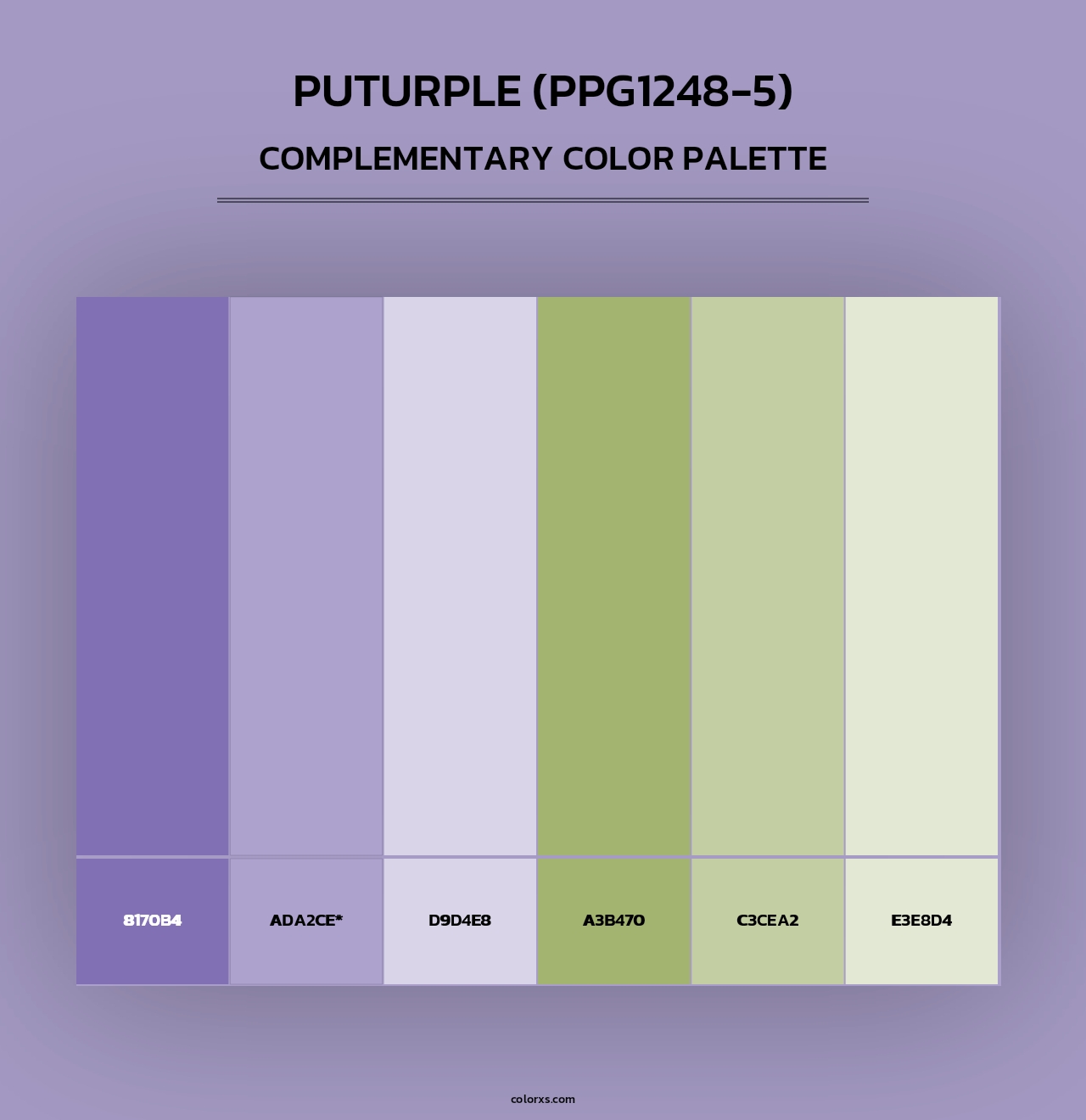 Puturple (PPG1248-5) - Complementary Color Palette