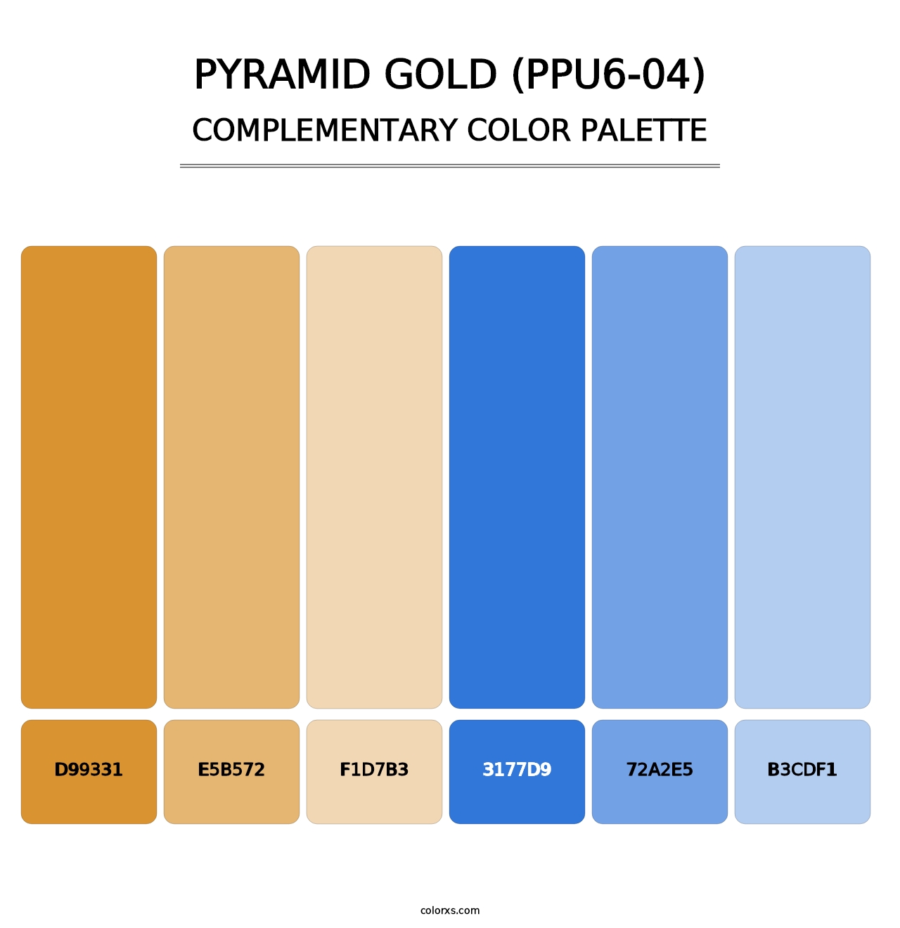 Pyramid Gold (PPU6-04) - Complementary Color Palette
