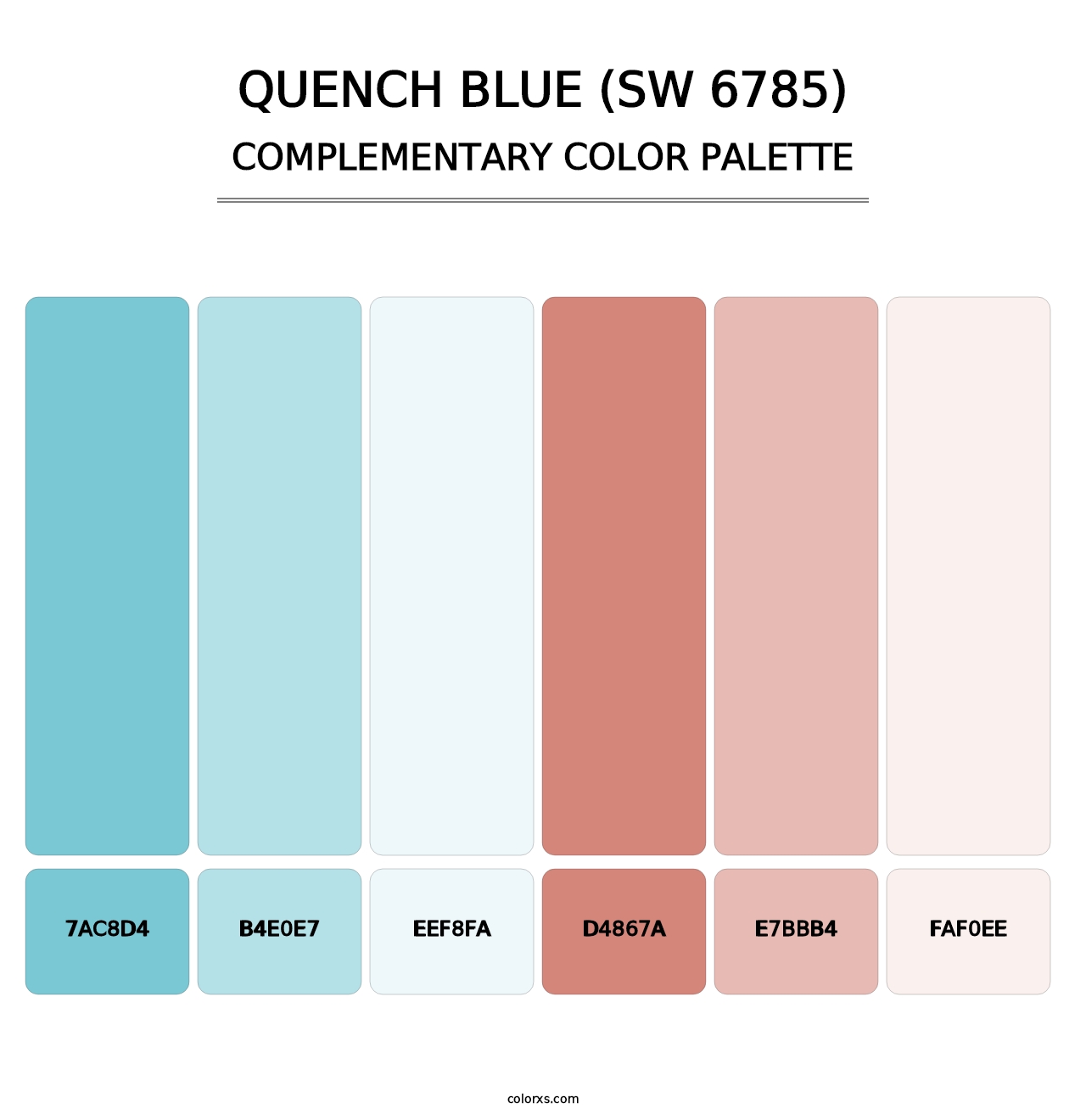 Quench Blue (SW 6785) - Complementary Color Palette