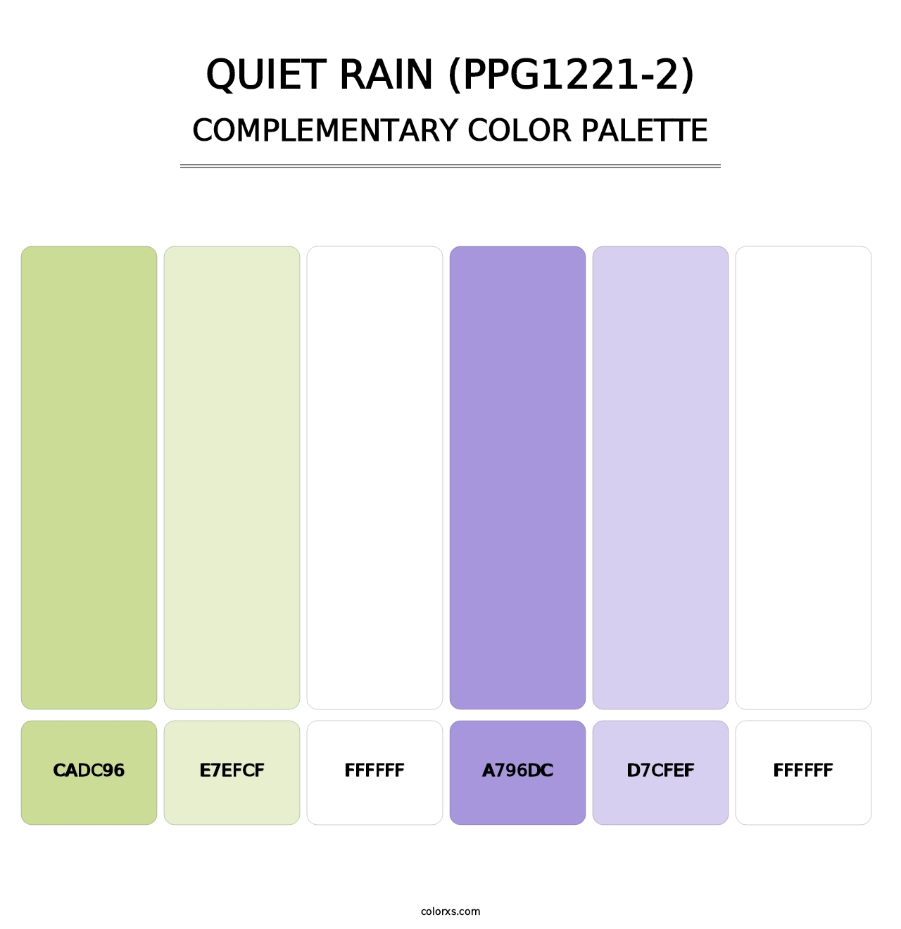 Quiet Rain (PPG1221-2) - Complementary Color Palette