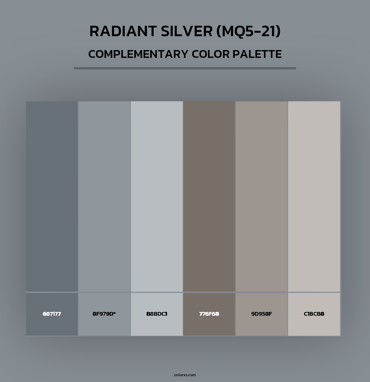 Radiant Silver (MQ5-21) - Complementary Color Palette