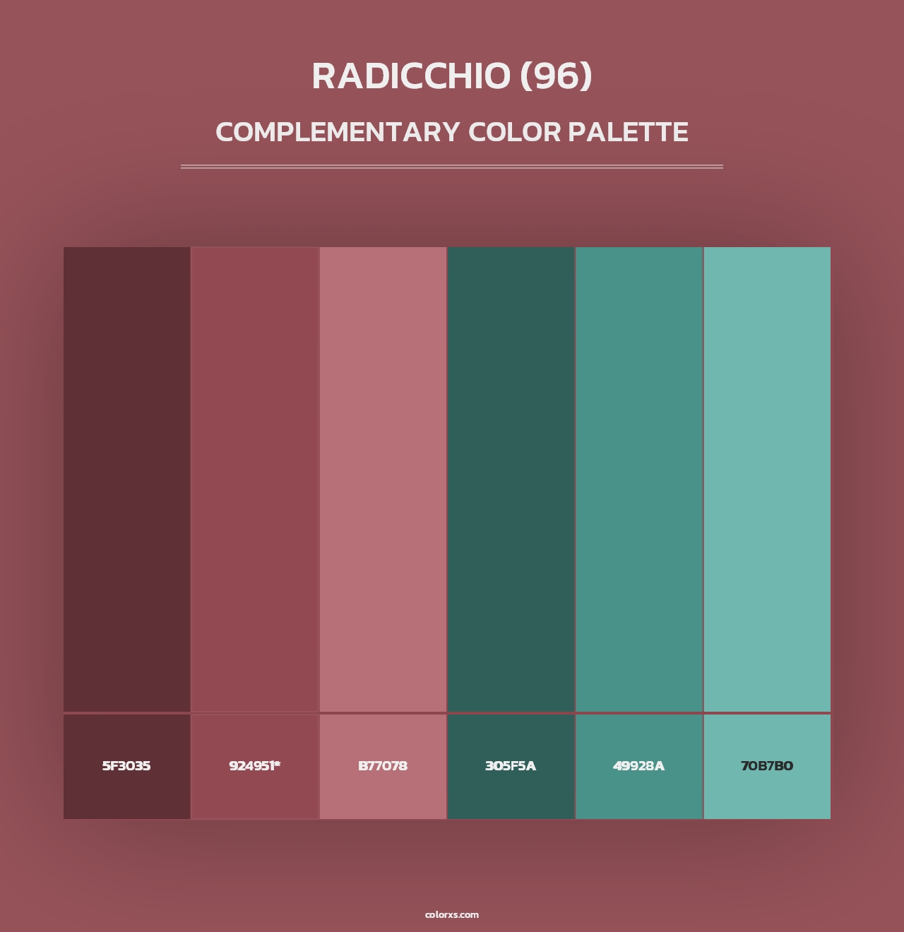 Radicchio (96) - Complementary Color Palette