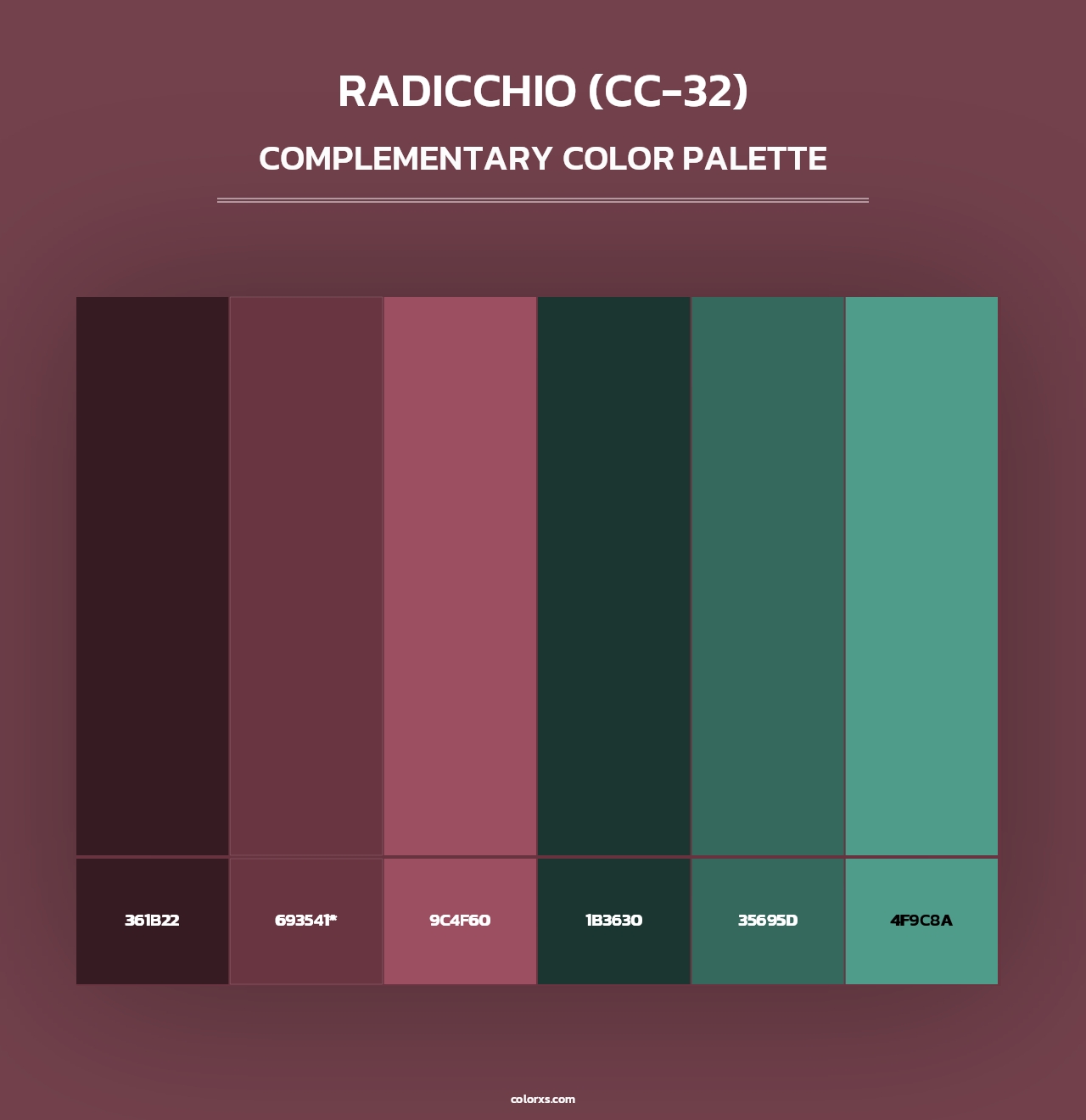 Radicchio (CC-32) - Complementary Color Palette