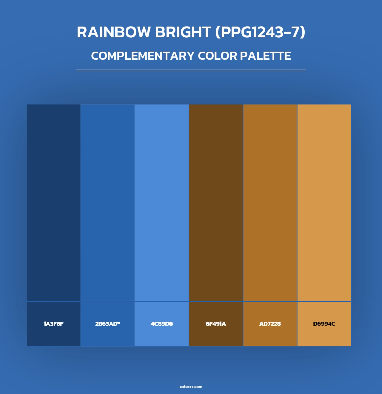 Rainbow Bright (PPG1243-7) - Complementary Color Palette
