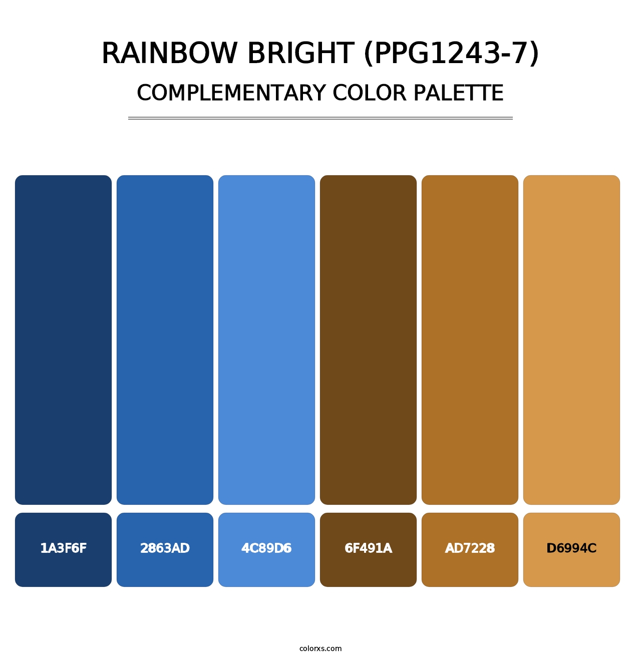 Rainbow Bright (PPG1243-7) - Complementary Color Palette