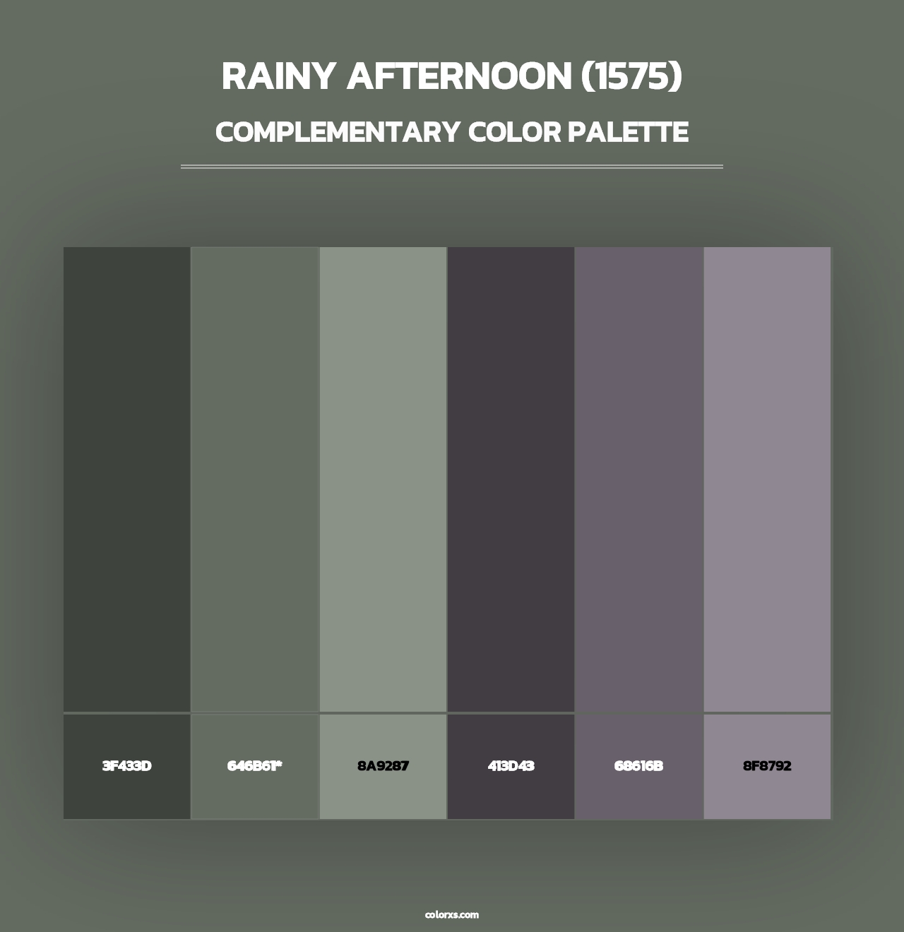 Rainy Afternoon (1575) - Complementary Color Palette