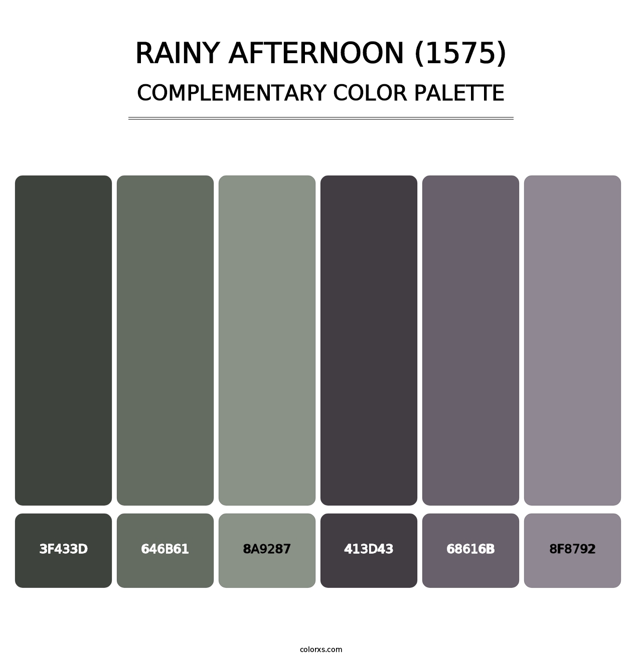 Rainy Afternoon (1575) - Complementary Color Palette