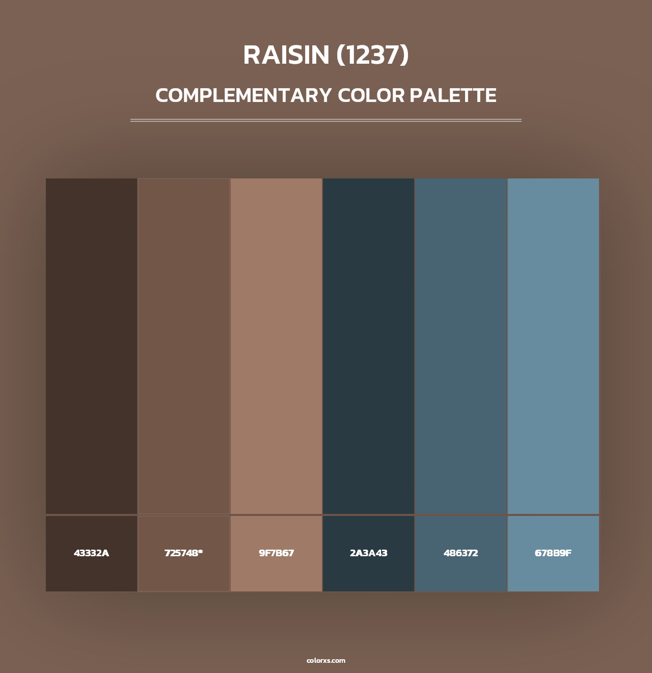 Raisin (1237) - Complementary Color Palette