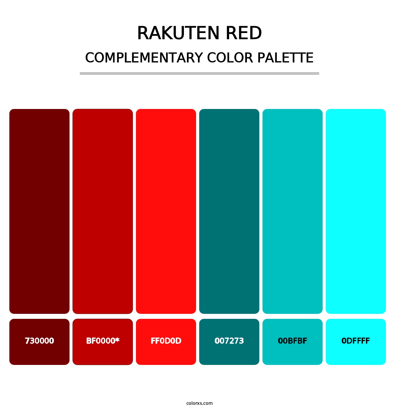 Rakuten Red - Complementary Color Palette