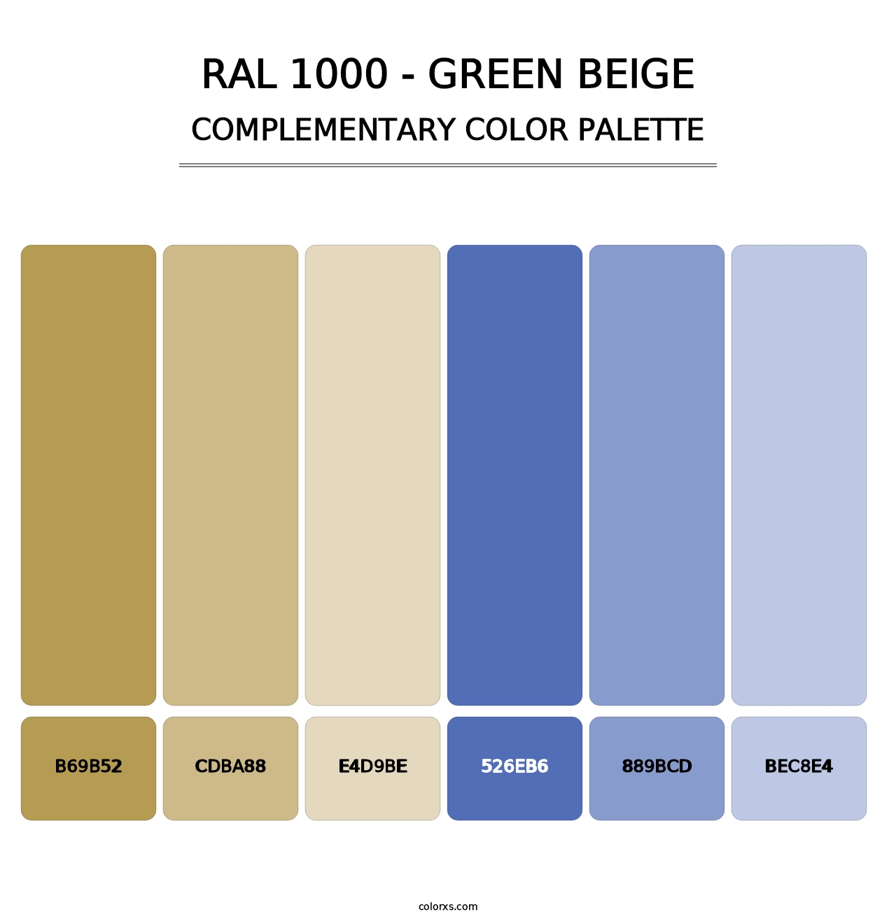 RAL 1000 - Green Beige - Complementary Color Palette