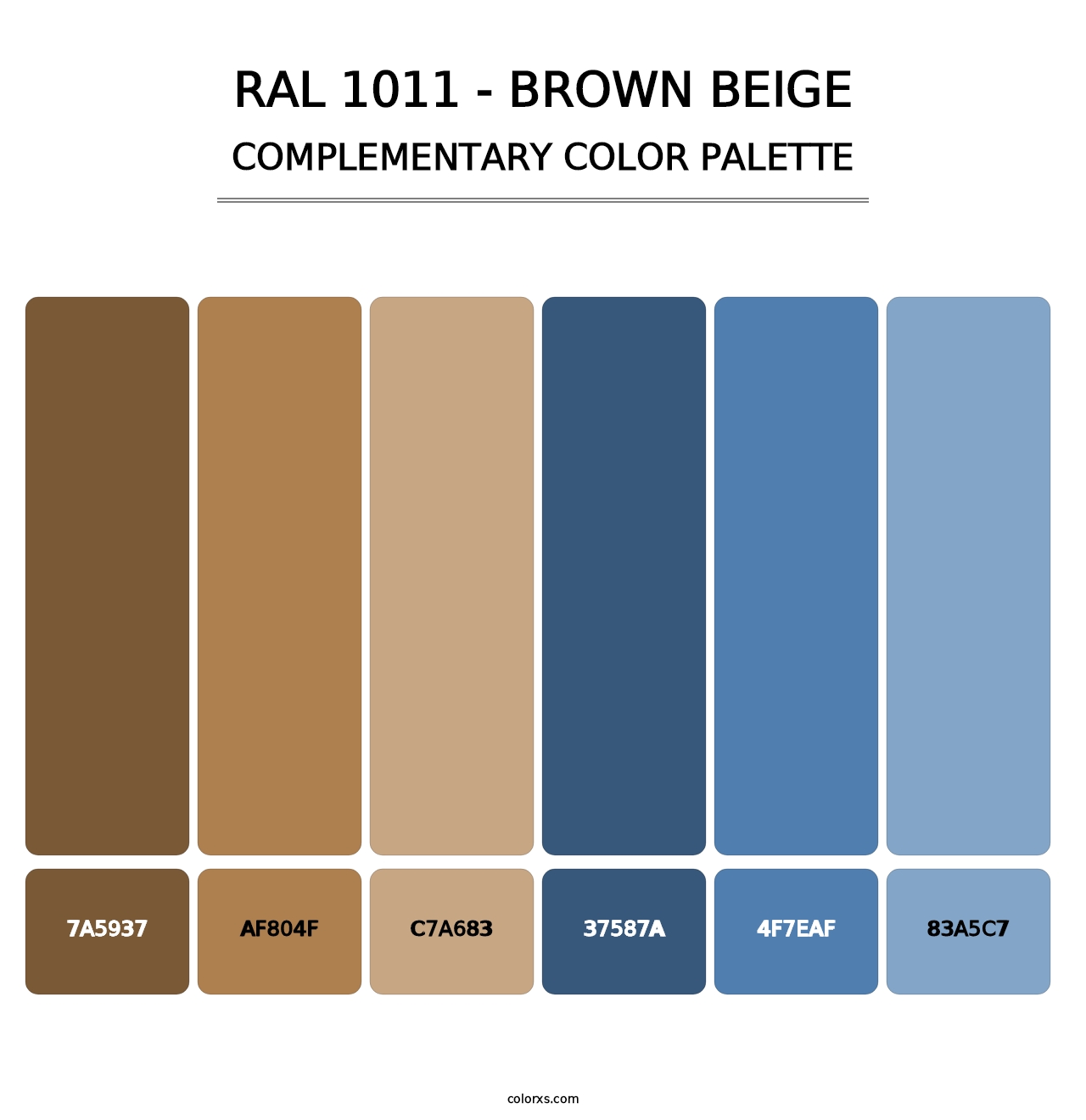 RAL 1011 - Brown Beige - Complementary Color Palette