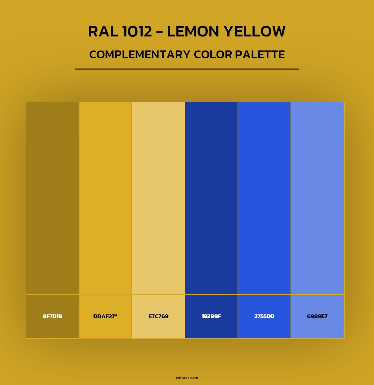 RAL 1012 - Lemon Yellow - Complementary Color Palette