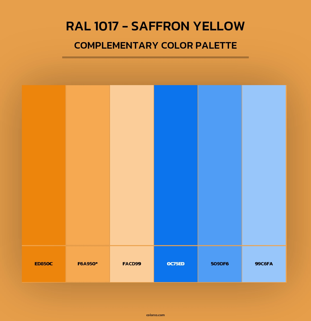 RAL 1017 - Saffron Yellow - Complementary Color Palette