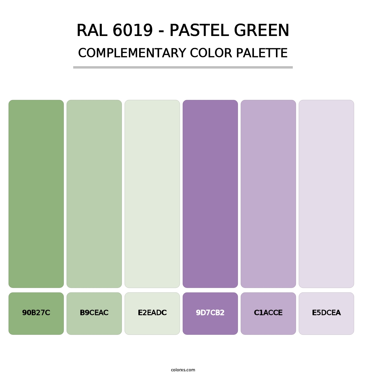 RAL 6019 - Pastel Green - Complementary Color Palette
