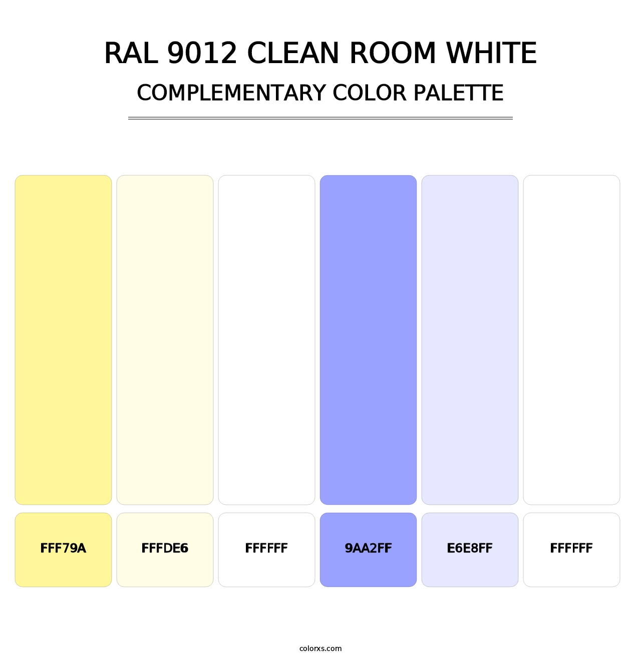 RAL 9012 Clean Room White - Complementary Color Palette