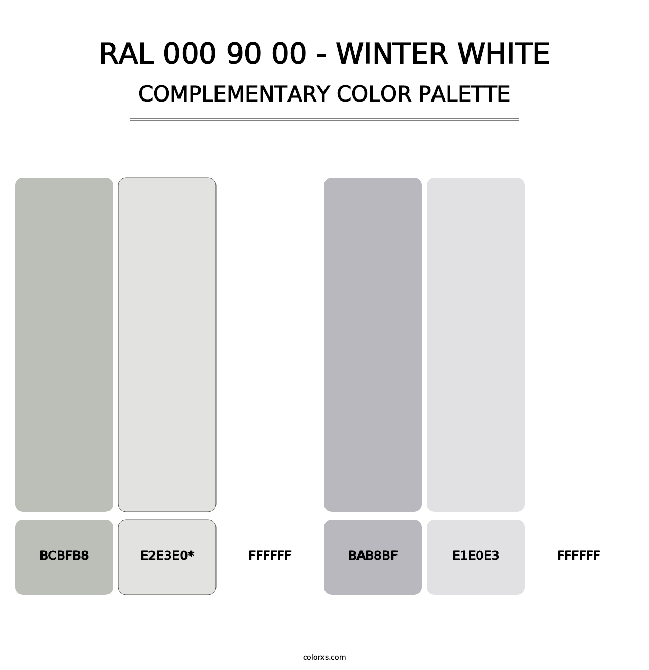 RAL 000 90 00 - Winter White - Complementary Color Palette