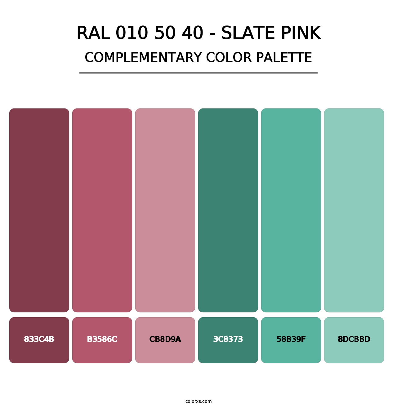RAL 010 50 40 - Slate Pink - Complementary Color Palette