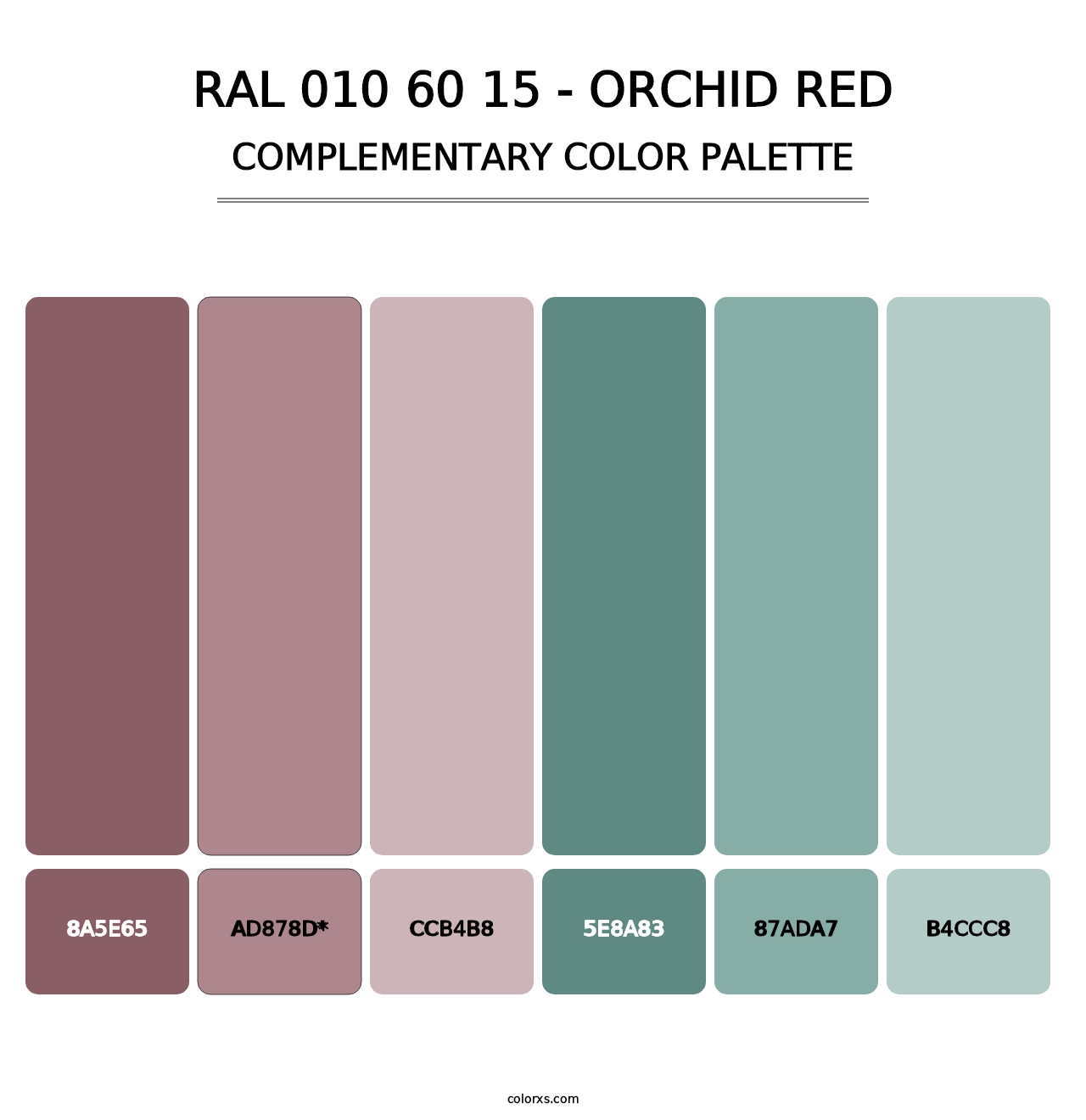 RAL 010 60 15 - Orchid Red - Complementary Color Palette