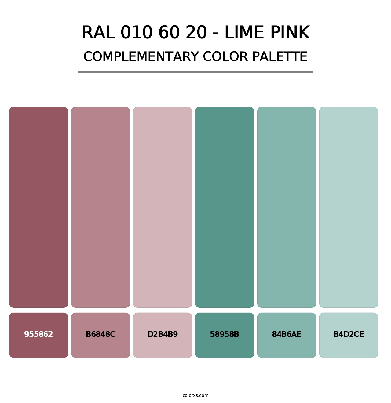 RAL 010 60 20 - Lime Pink - Complementary Color Palette