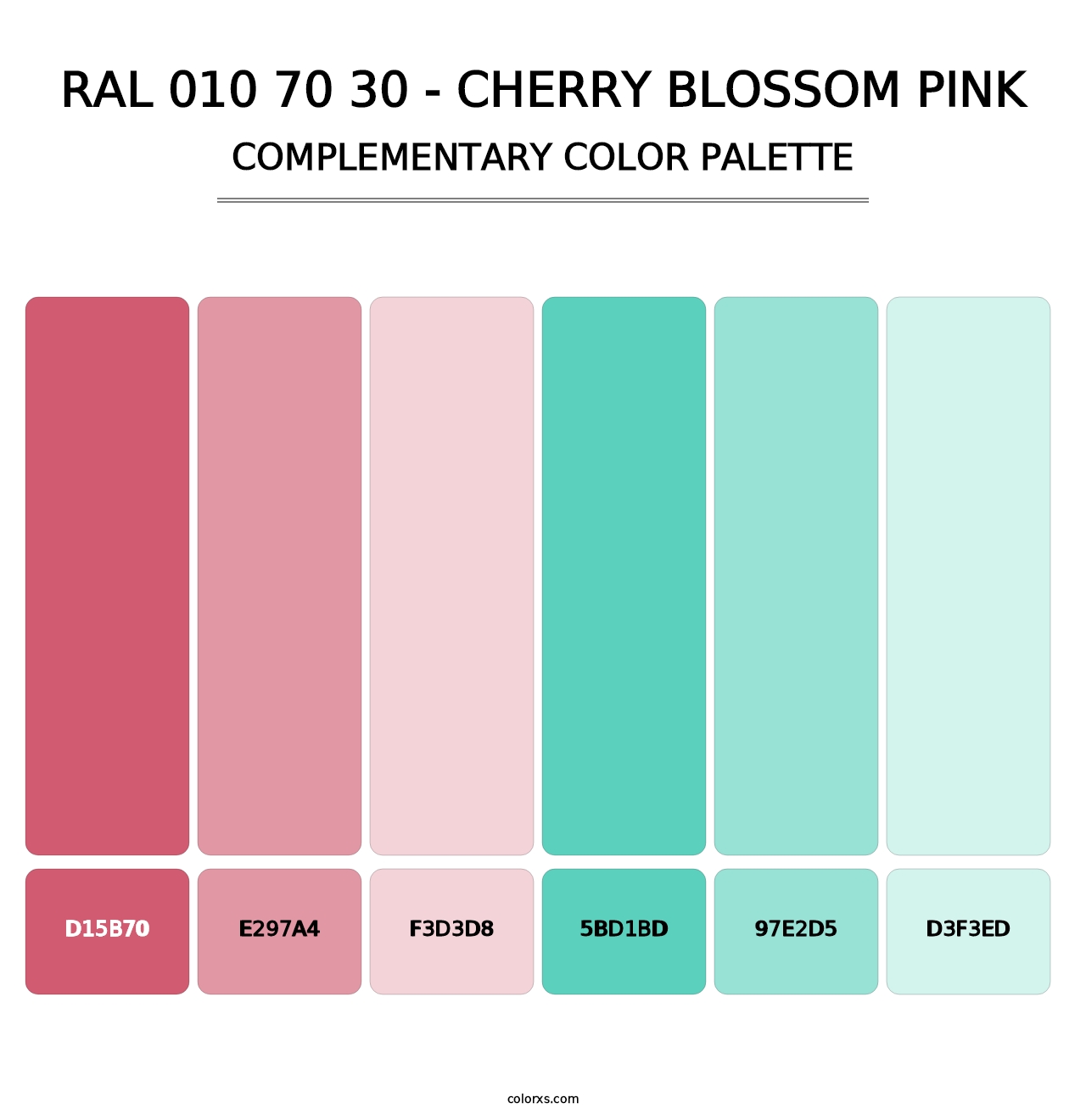 RAL 010 70 30 - Cherry Blossom Pink - Complementary Color Palette