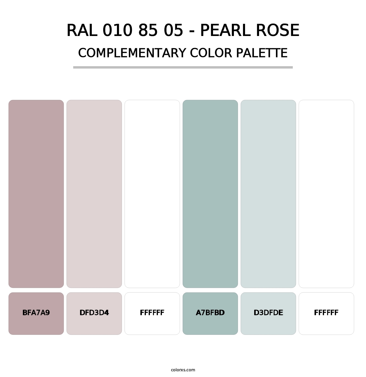 RAL 010 85 05 - Pearl Rose - Complementary Color Palette