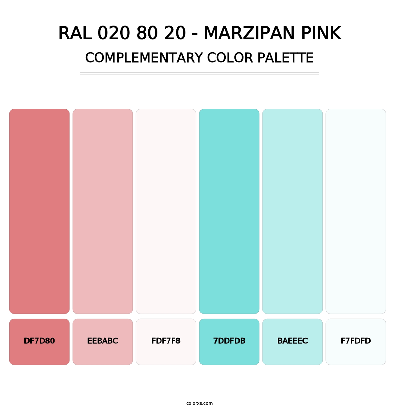 RAL 020 80 20 - Marzipan Pink - Complementary Color Palette