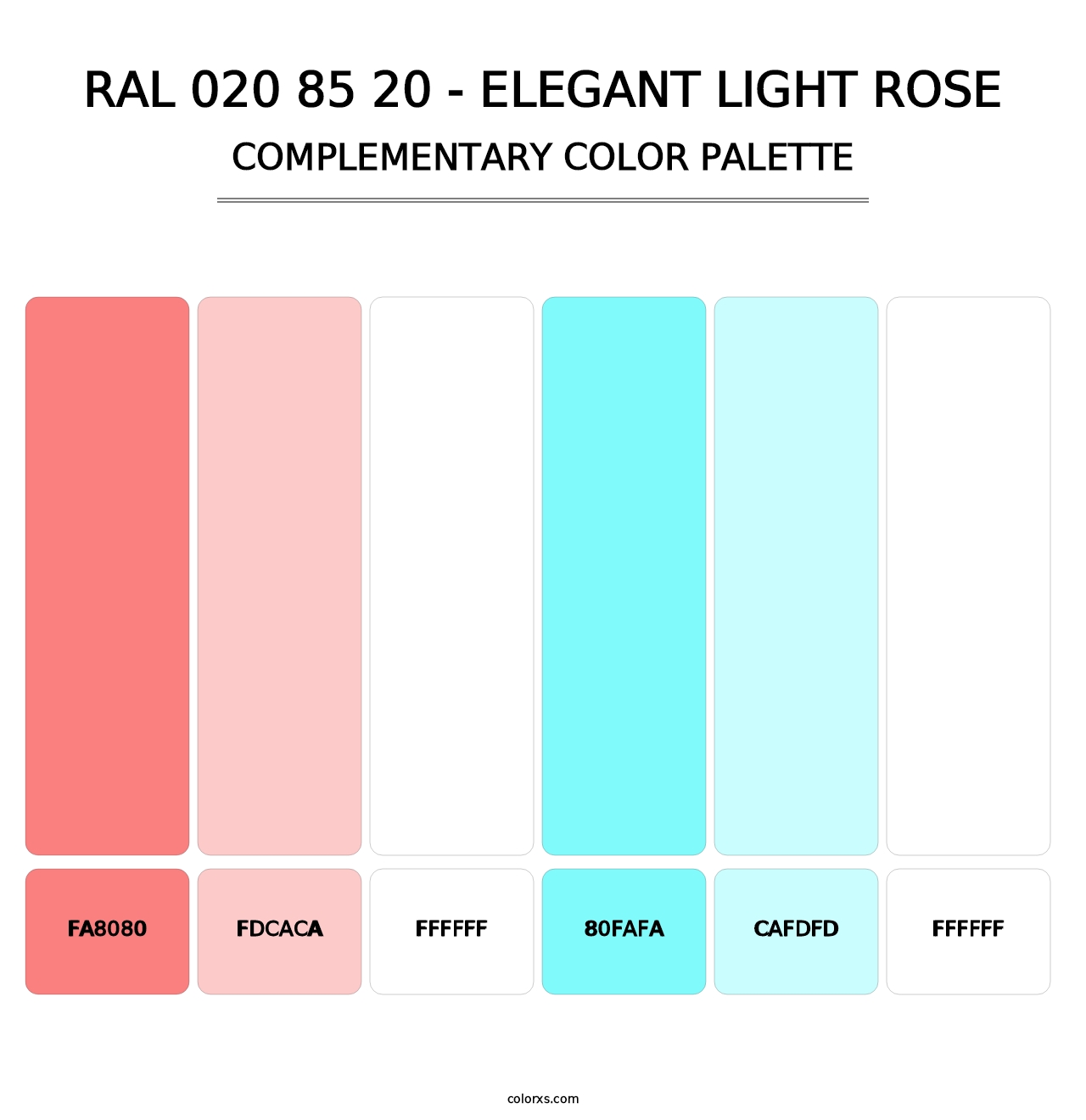 RAL 020 85 20 - Elegant Light Rose - Complementary Color Palette