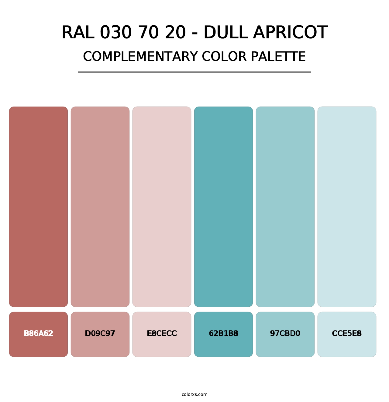 RAL 030 70 20 - Dull Apricot - Complementary Color Palette