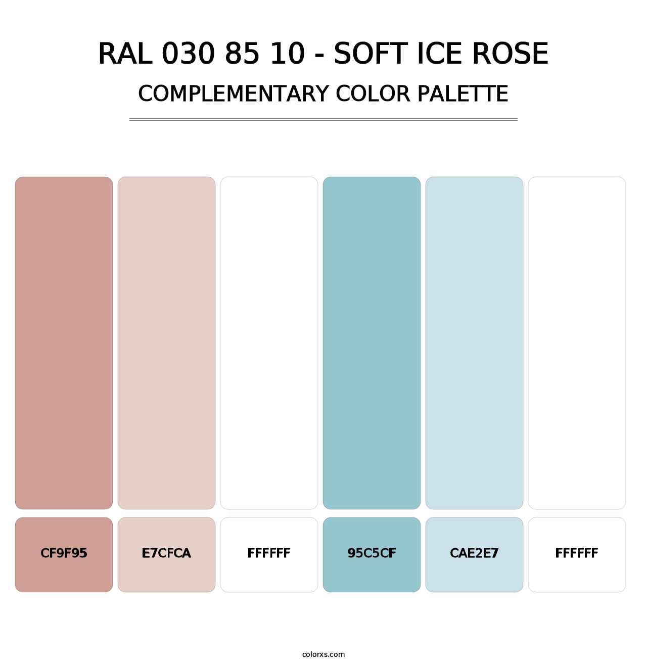 RAL 030 85 10 - Soft Ice Rose - Complementary Color Palette