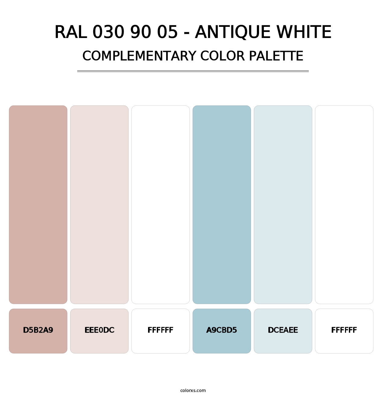 RAL 030 90 05 - Antique White - Complementary Color Palette