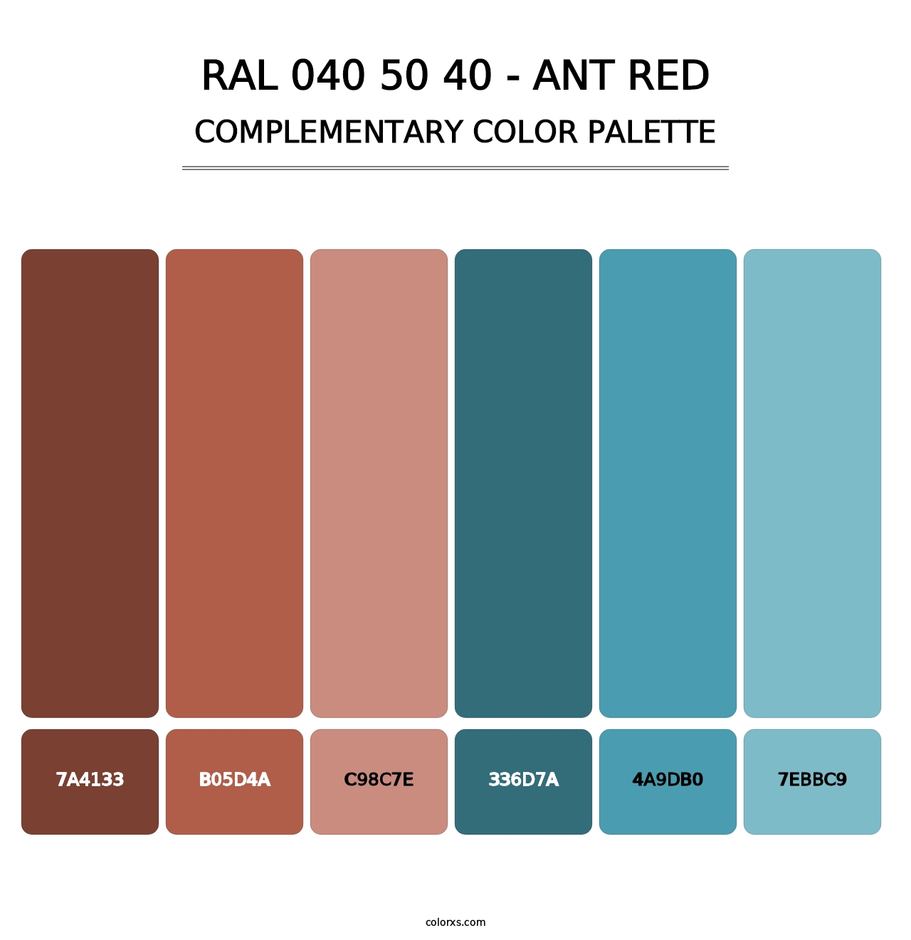 RAL 040 50 40 - Ant Red - Complementary Color Palette