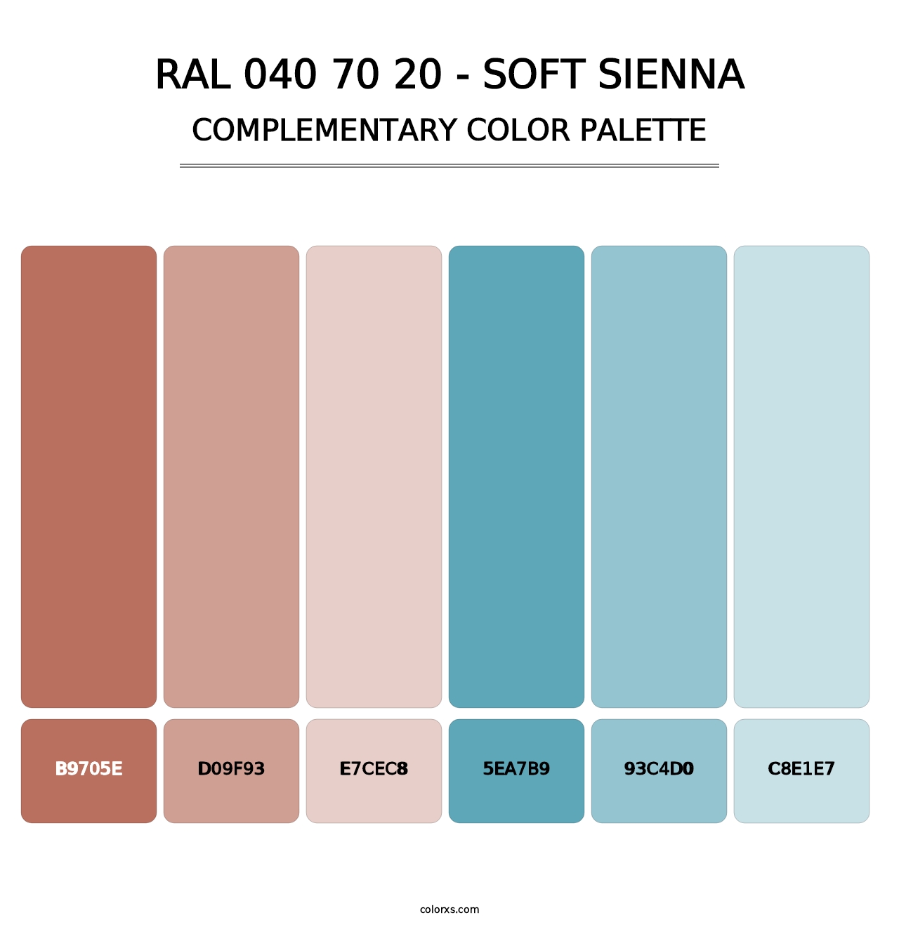 RAL 040 70 20 - Soft Sienna - Complementary Color Palette
