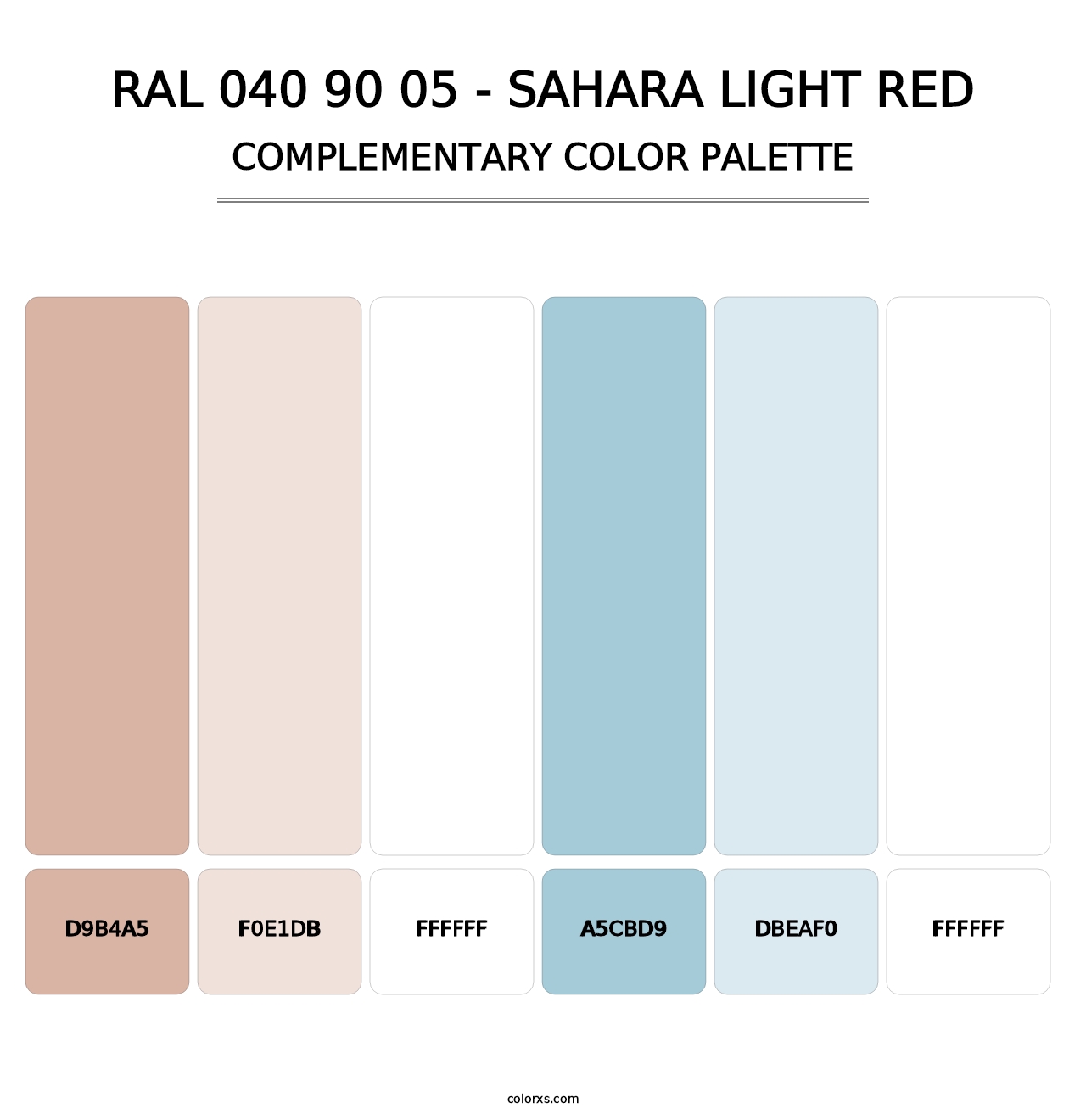 RAL 040 90 05 - Sahara Light Red - Complementary Color Palette