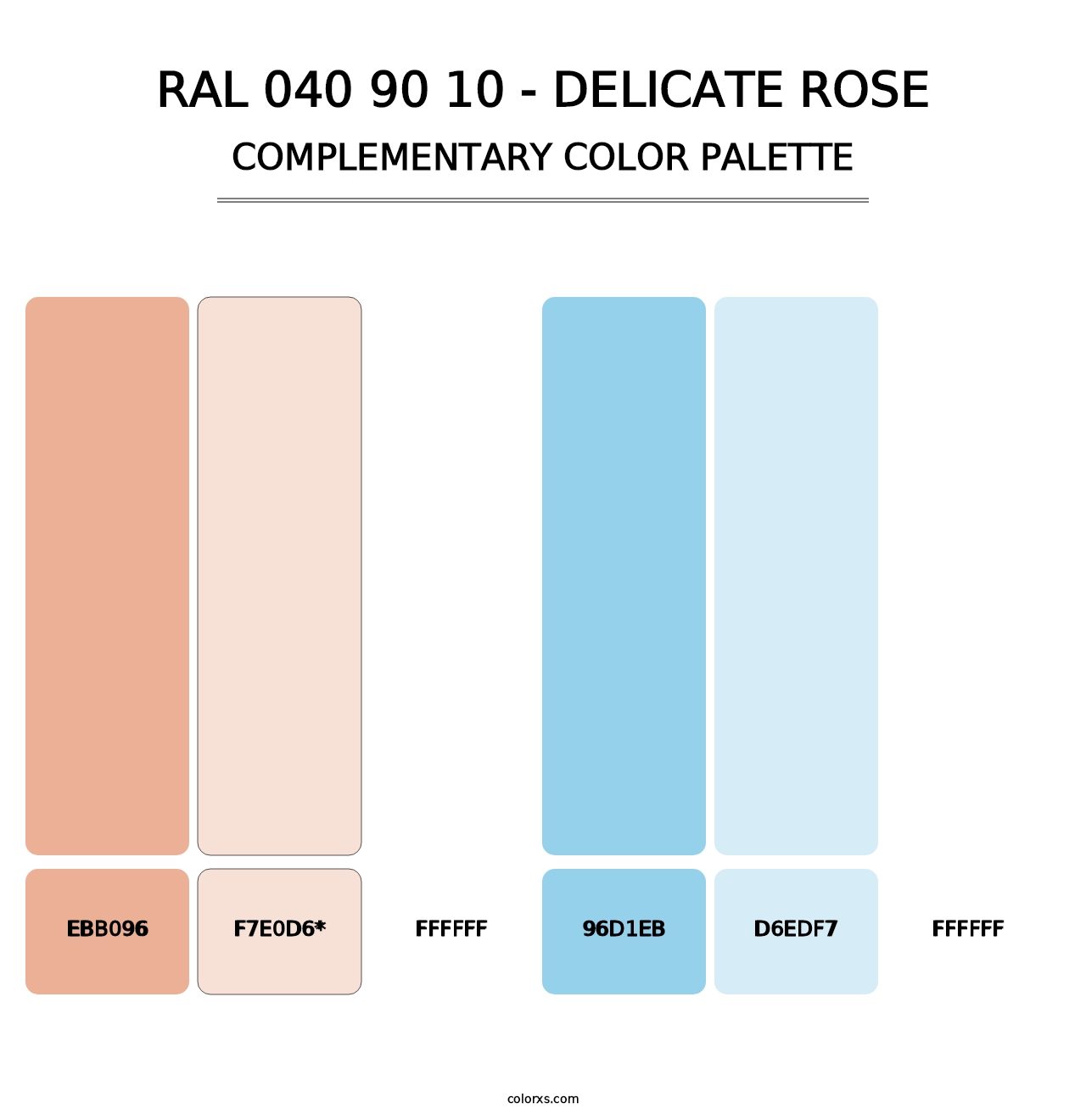 RAL 040 90 10 - Delicate Rose - Complementary Color Palette