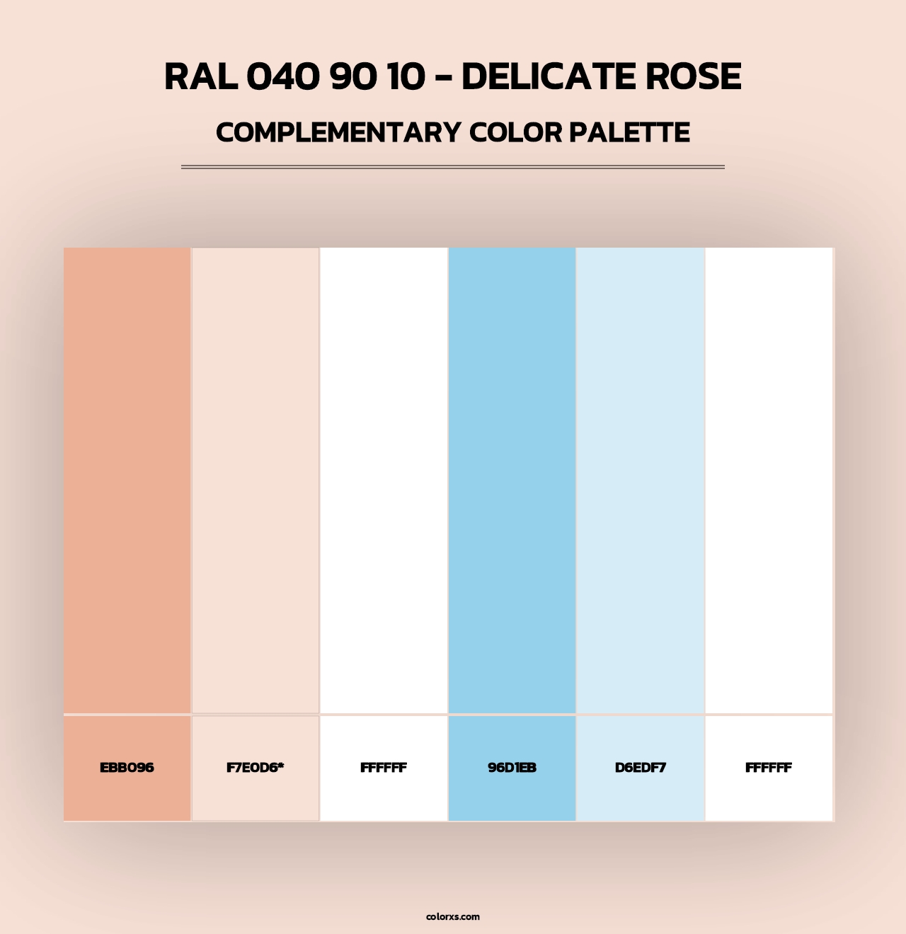 RAL 040 90 10 - Delicate Rose - Complementary Color Palette