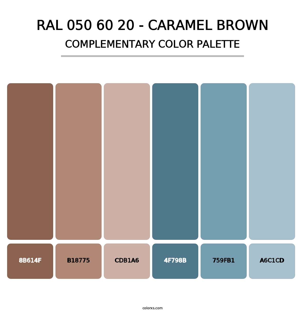 RAL 050 60 20 - Caramel Brown - Complementary Color Palette