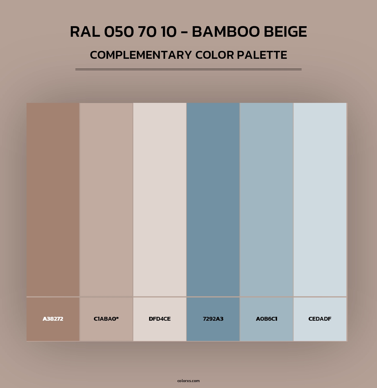 RAL 050 70 10 - Bamboo Beige - Complementary Color Palette