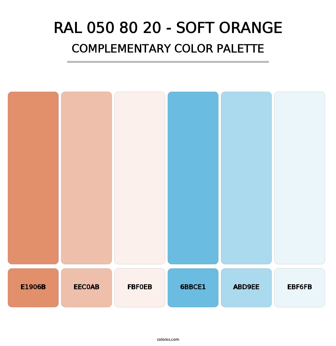 RAL 050 80 20 - Soft Orange - Complementary Color Palette