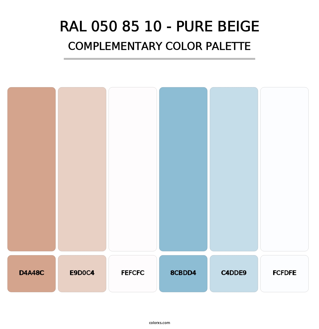 RAL 050 85 10 - Pure Beige - Complementary Color Palette
