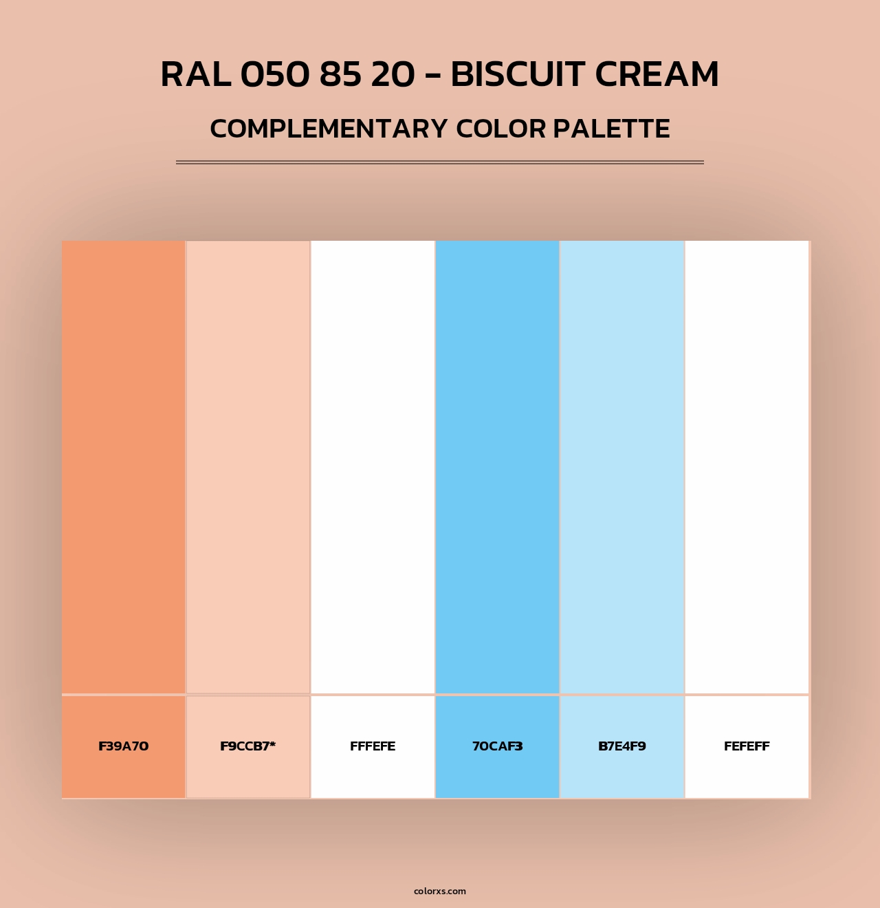 RAL 050 85 20 - Biscuit Cream - Complementary Color Palette