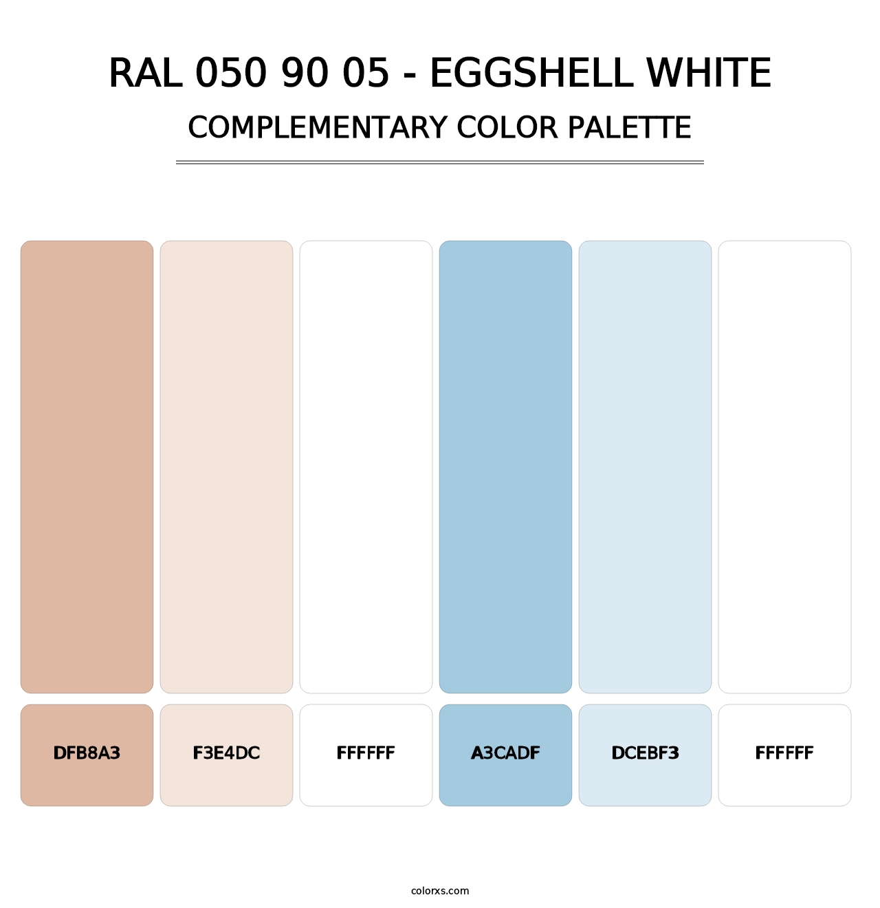 RAL 050 90 05 - Eggshell White - Complementary Color Palette