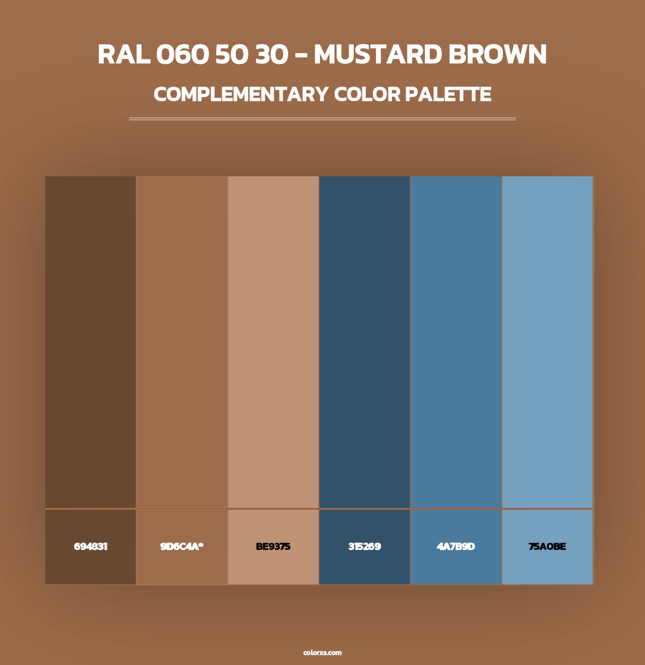 RAL 060 50 30 - Mustard Brown - Complementary Color Palette