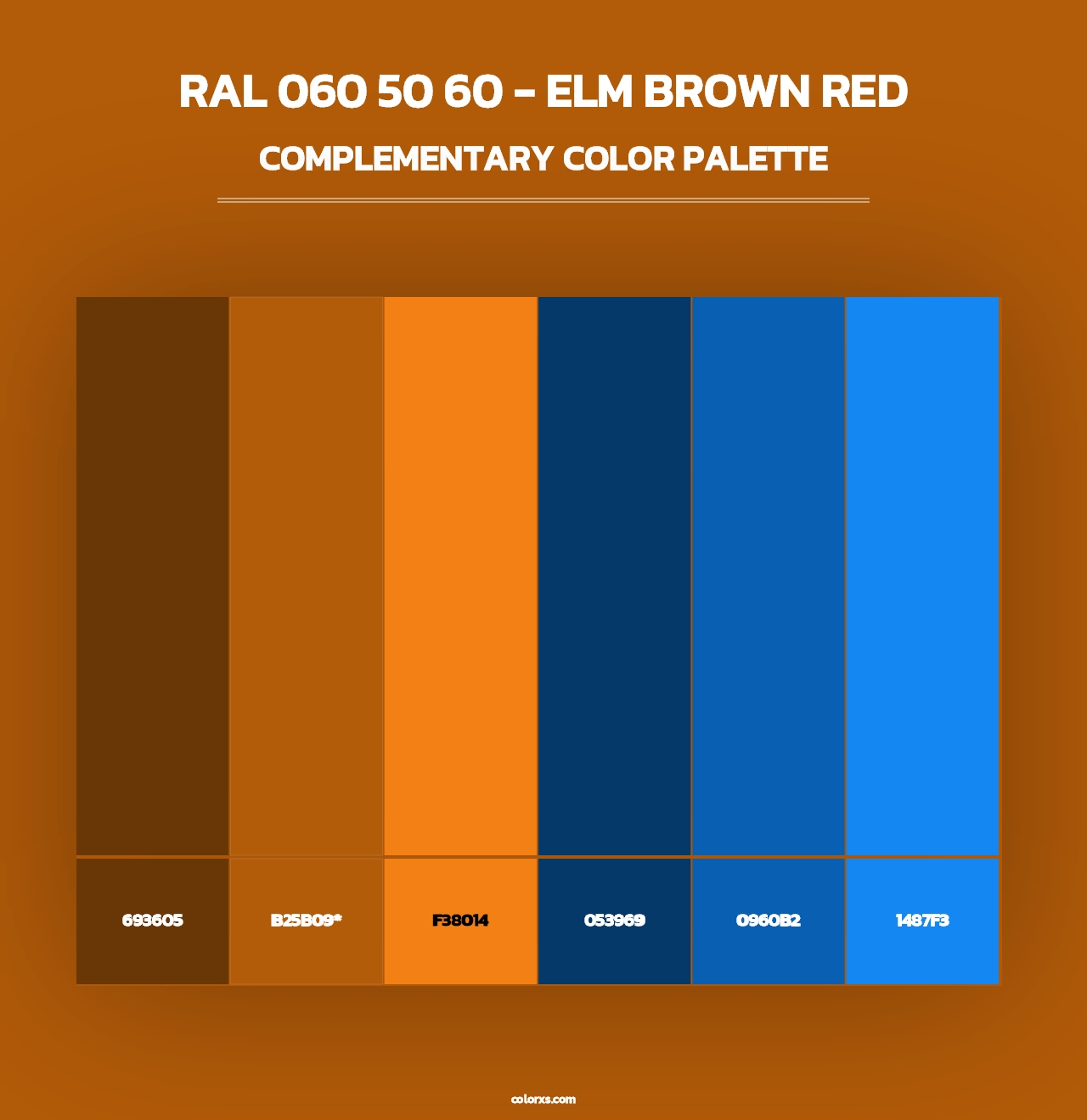 RAL 060 50 60 - Elm Brown Red - Complementary Color Palette