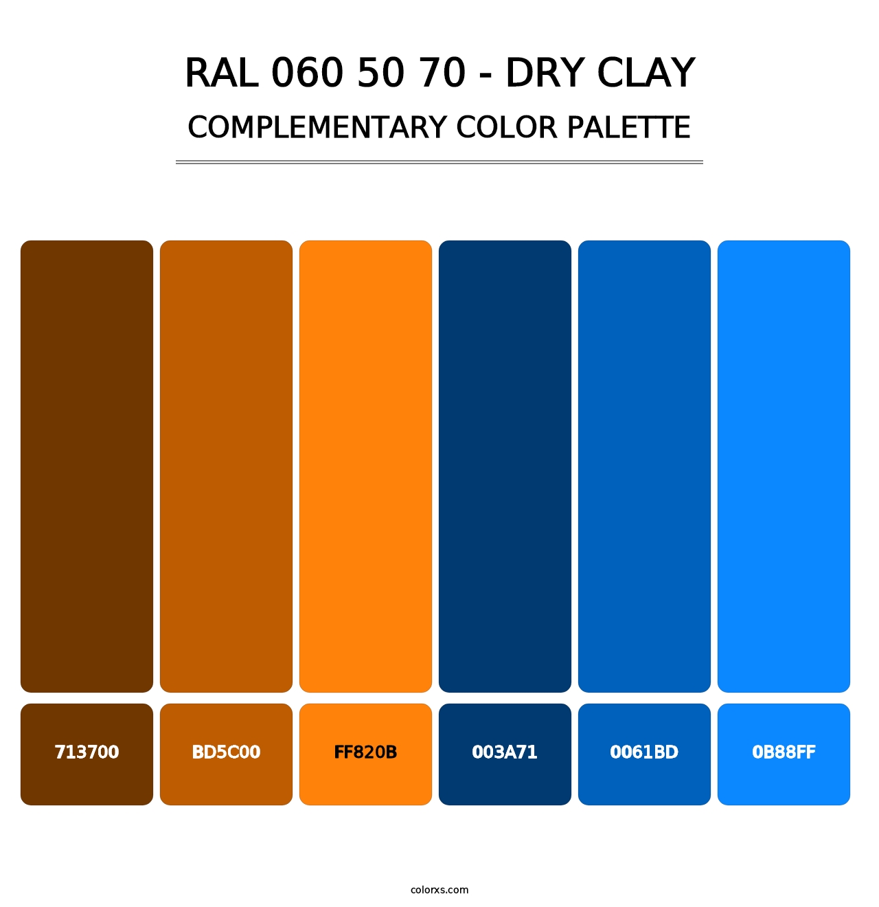 RAL 060 50 70 - Dry Clay - Complementary Color Palette