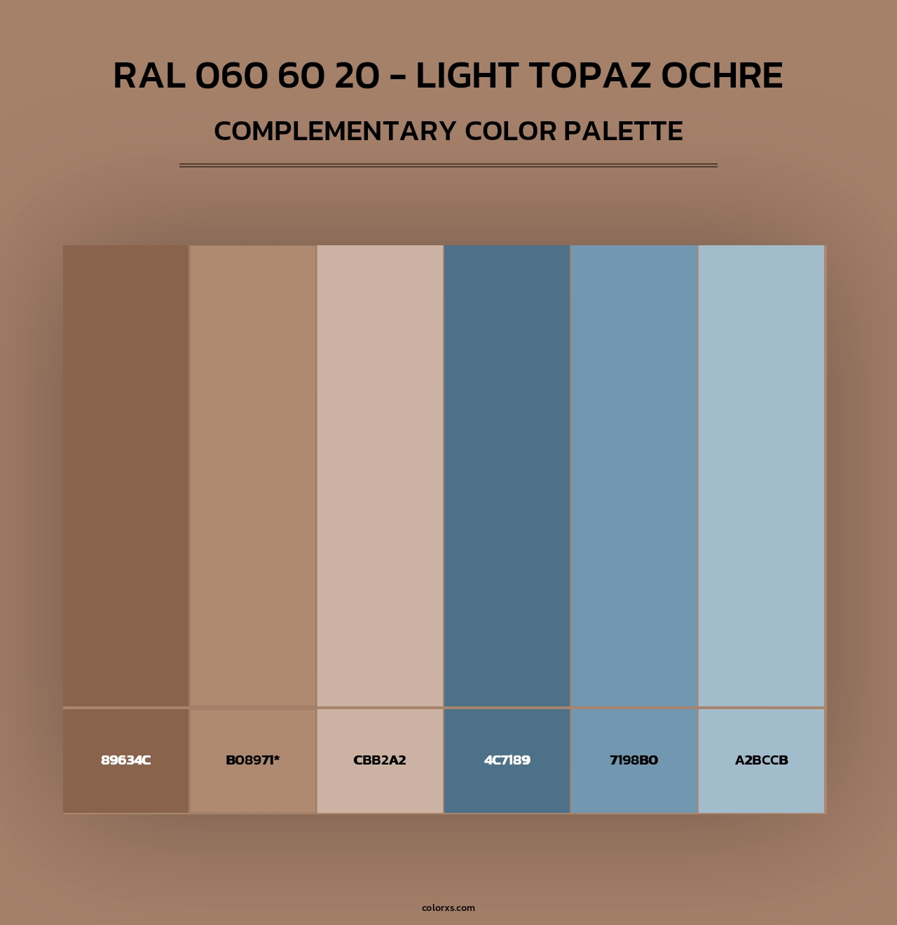 RAL 060 60 20 - Light Topaz Ochre - Complementary Color Palette