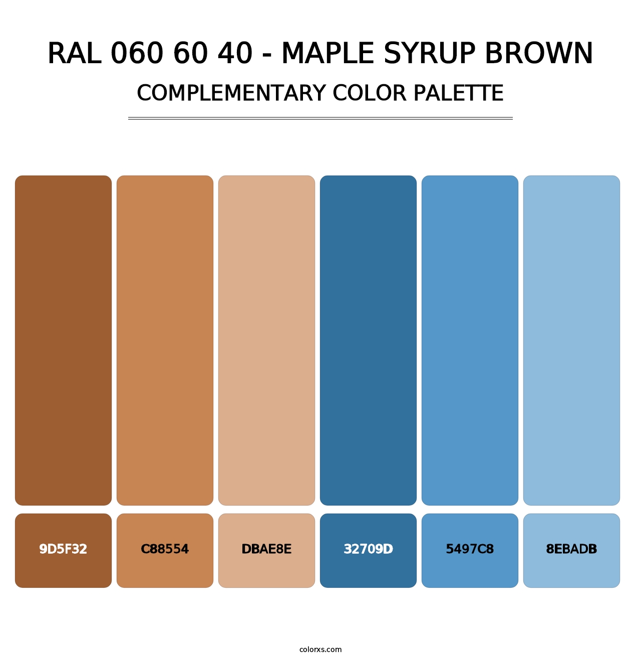 RAL 060 60 40 - Maple Syrup Brown - Complementary Color Palette