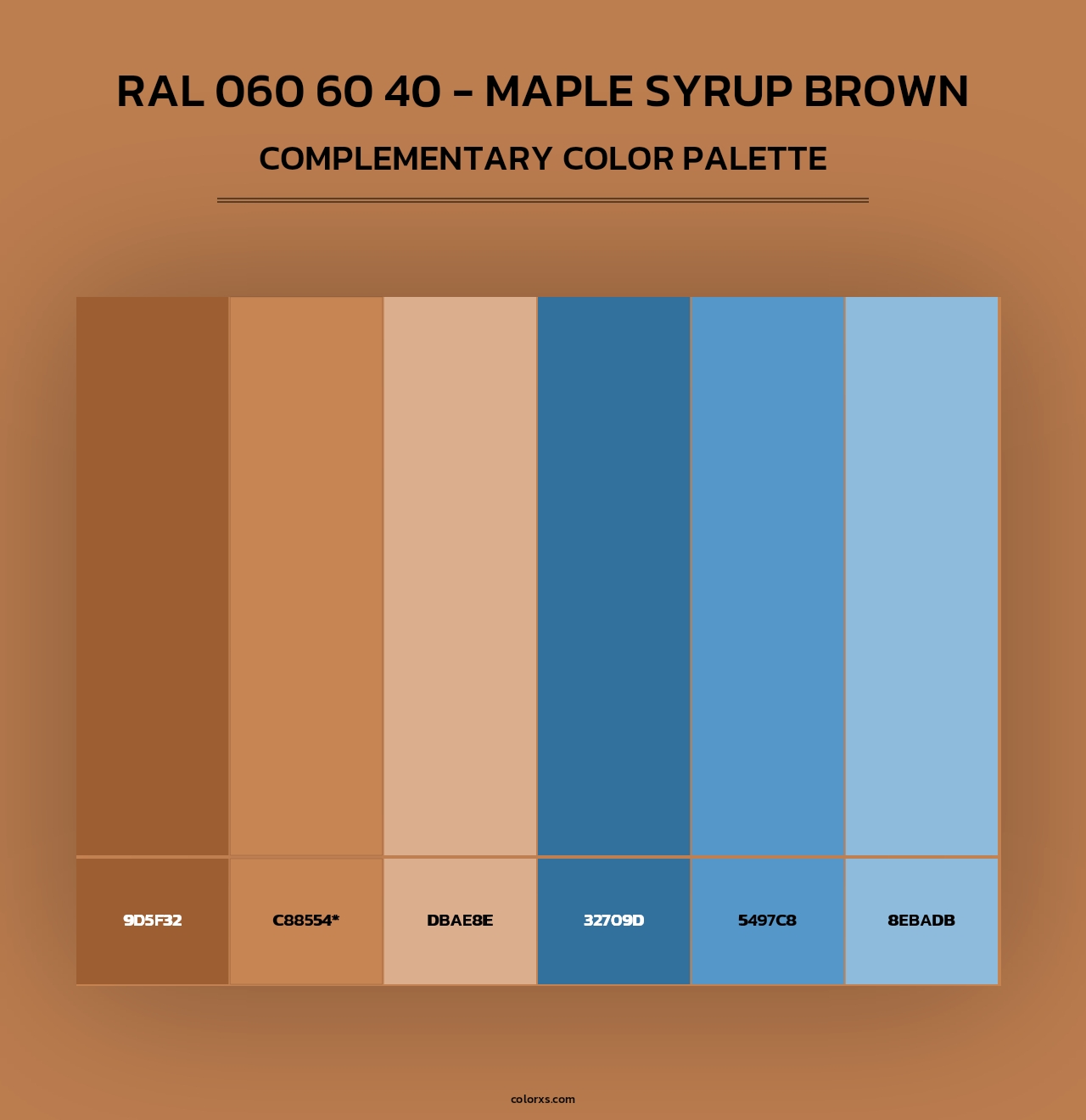 RAL 060 60 40 - Maple Syrup Brown - Complementary Color Palette