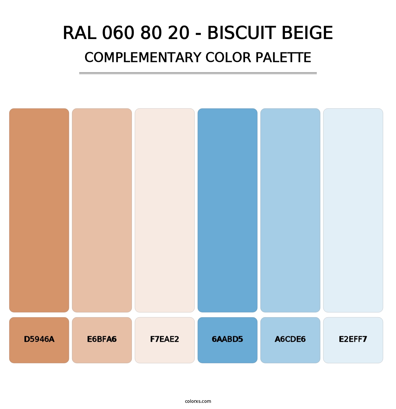 RAL 060 80 20 - Biscuit Beige - Complementary Color Palette