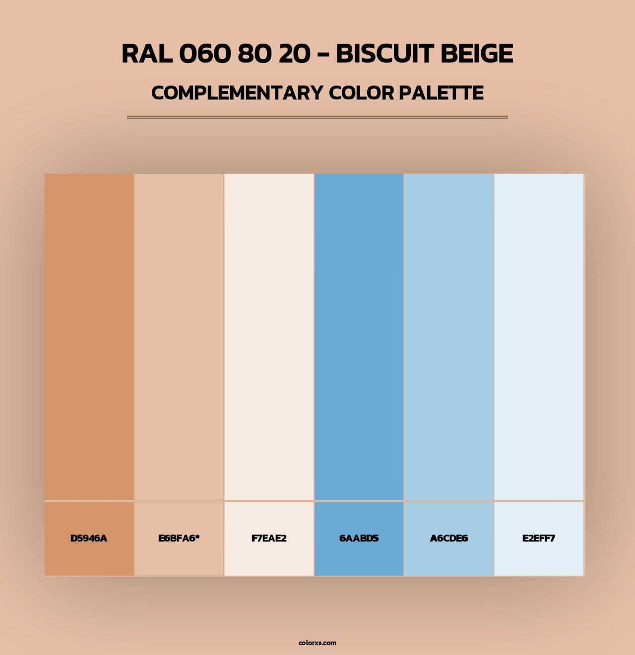 RAL 060 80 20 - Biscuit Beige - Complementary Color Palette