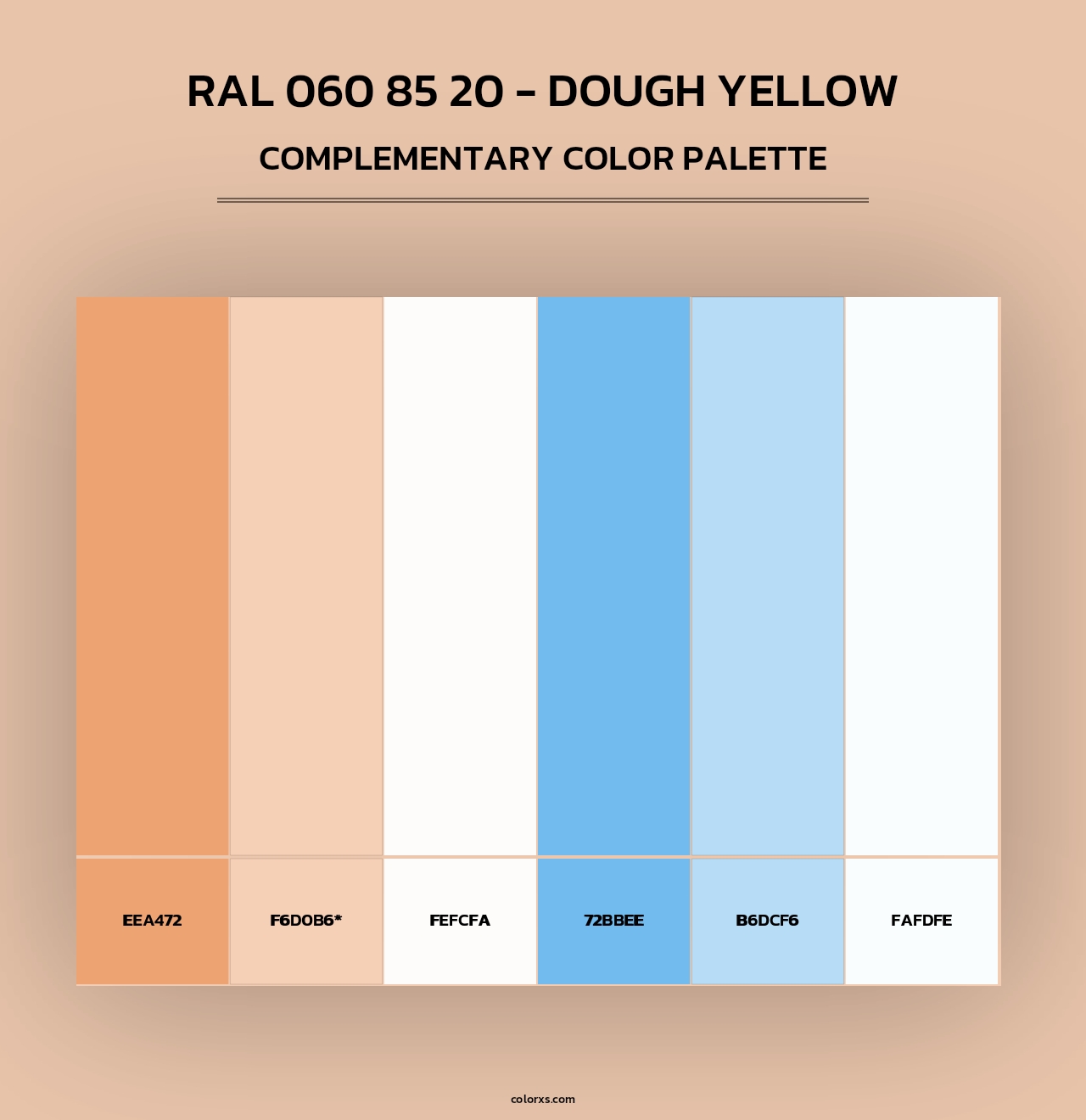 RAL 060 85 20 - Dough Yellow - Complementary Color Palette